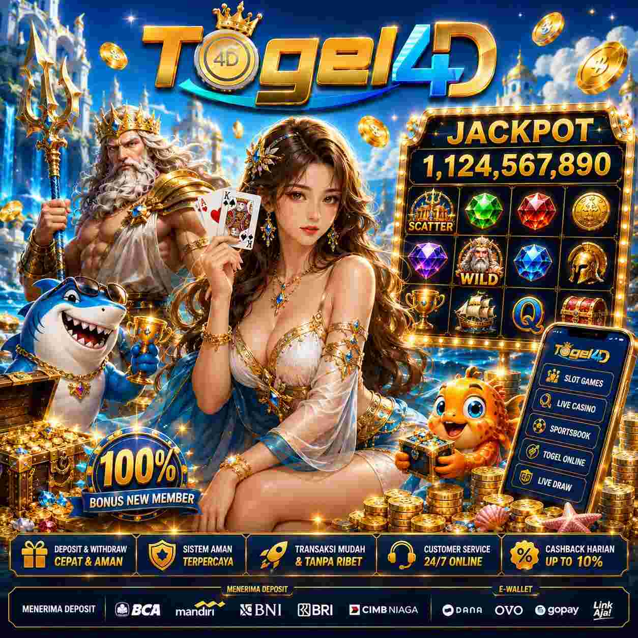 Togel4D Bandar Judi Slot & Togel Online Terpercaya